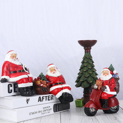 est-Selling Santa Claus Plush Figurine - Christmas Decoration, Gift, and Resin Santa Claus Decorative Atmosphere Ornament