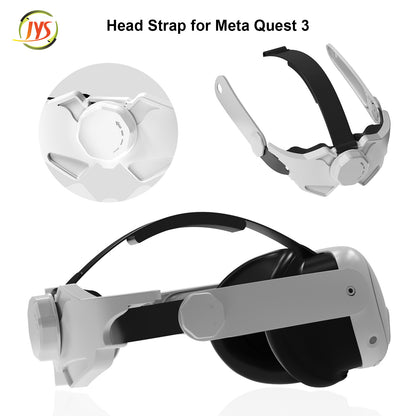 "Meta Quest 3 Adjustable Head Strap Replacement | Enhanced Comfort VR Headband for Oculus Quest 3 | Multi-Angle Support | Lightweight ABS Design | White"