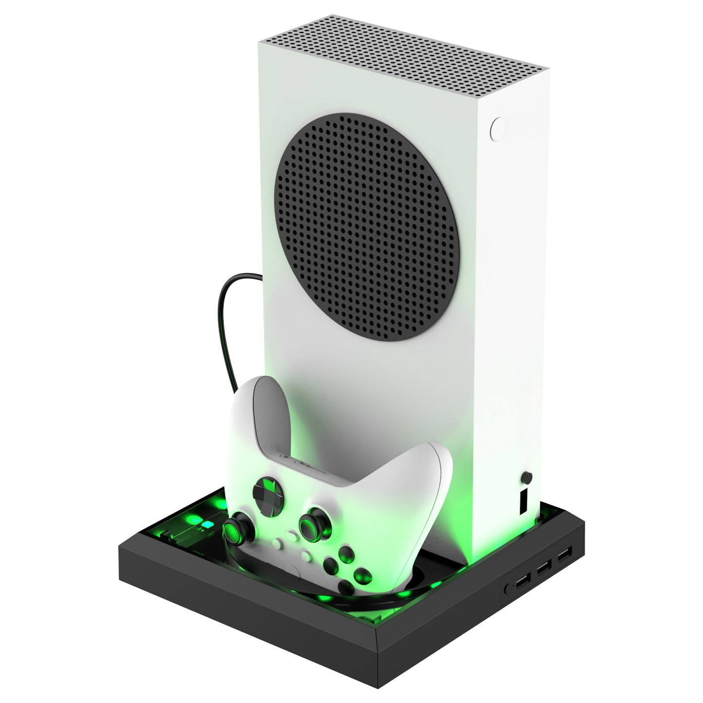 Xbox Series X/S Controller Charging Dock with RGB LED Base & Ambient Lighting | Officially Licensed Cooling Stand for Xbox Series X/S Console | Dual Controller Charger Station with 7-Color RGB Effects [Australia Stock]