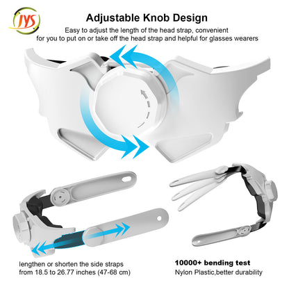 "Meta Quest 3 Adjustable Head Strap Replacement | Enhanced Comfort VR Headband for Oculus Quest 3 | Multi-Angle Support | Lightweight ABS Design | White"
