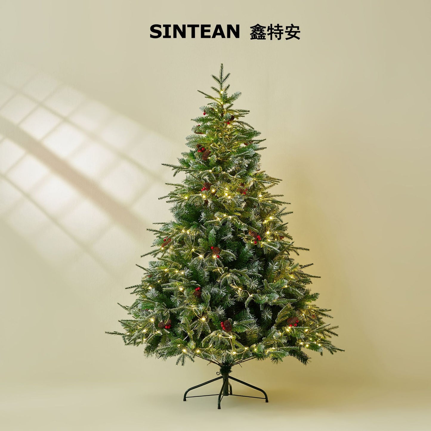Christmas Tree - Realistic Snow-Dusted PE Home Decor - Supermarket Christmas Decoration - Festive Atmosphere Setup - Christmas Gift