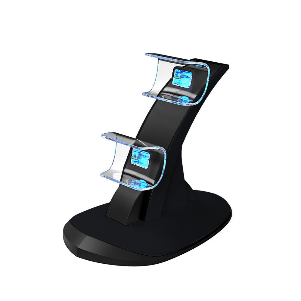 PS5 Dual Controller Charging Station with Blue LED Indicators | Fast Wireless Charger Dock for Sony PlayStation 5 | 4.7×3×7in Compact Design | Includes 31in Type-C Cable (Official Style)