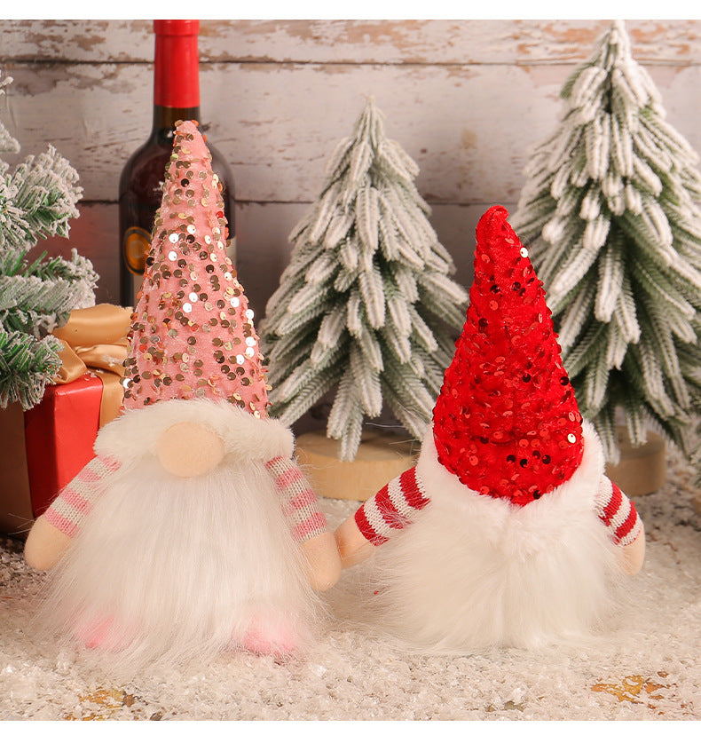 Rudolph LED Christmas Decor – Sparkling Light-Up Faceless Doll for Festive Holiday and Halloween Decorations