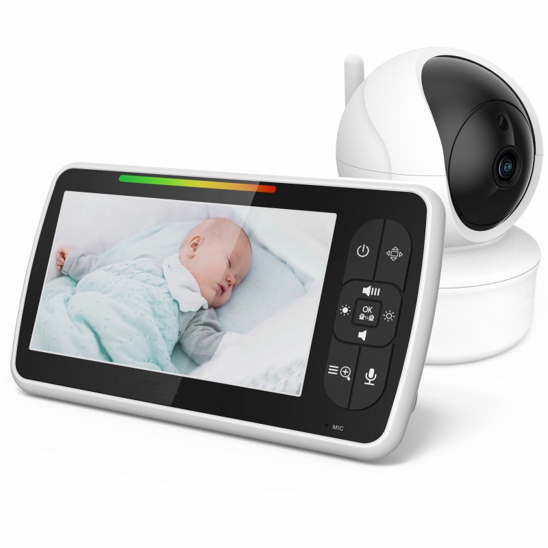 Baby360 5-Inch HD Baby Monitor – Night Vision, Motion Detection, Two-Way Audio, Temperature Sensor