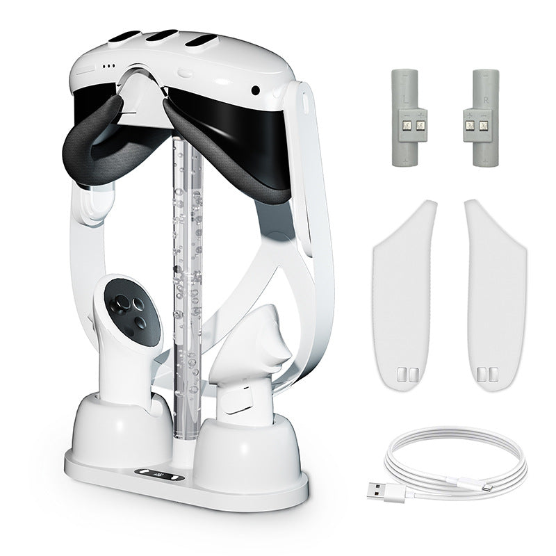 Oculus Quest 3 Controller Charging Dock with RGB Lights – Headset Stand & Charging Station for Meta Quest 3