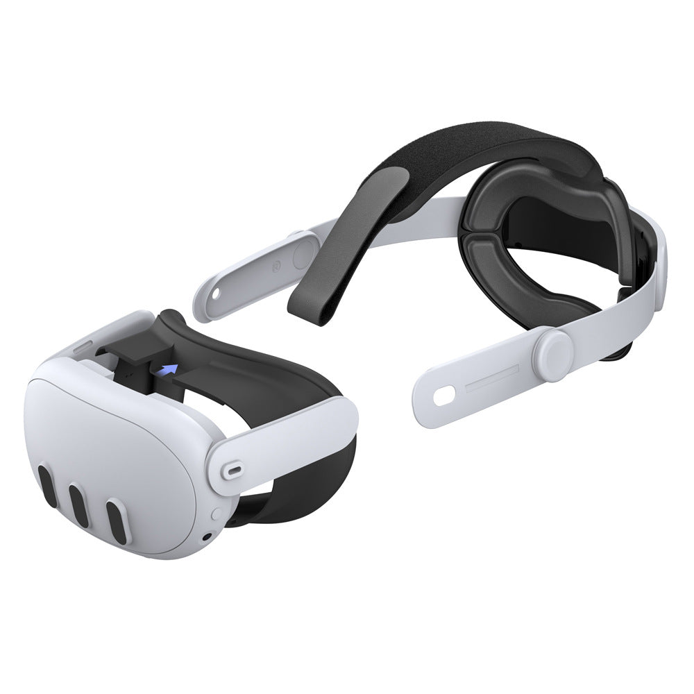 "Meta Quest 3/3S Comfort Replacement Head Strap - Adjustable VR Headband with Enhanced Padding (Black/White) | 10.3×2.2×8.2in | 10.8oz | ABS+Sponge Design for Oculus Quest 3"