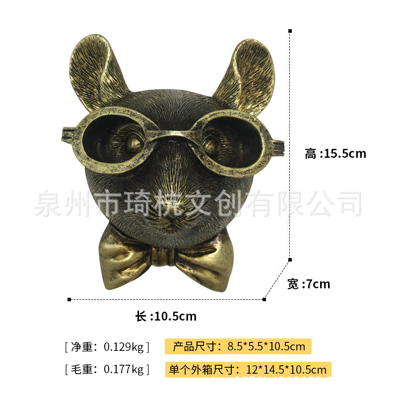 Resin Animal Wall Mount Decor | Faux Copper Animal Heads for Home & Office Decoration
