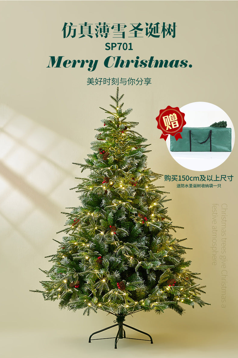 Christmas Tree - Realistic Snow-Dusted PE Home Decor - Supermarket Christmas Decoration - Festive Atmosphere Setup - Christmas Gift