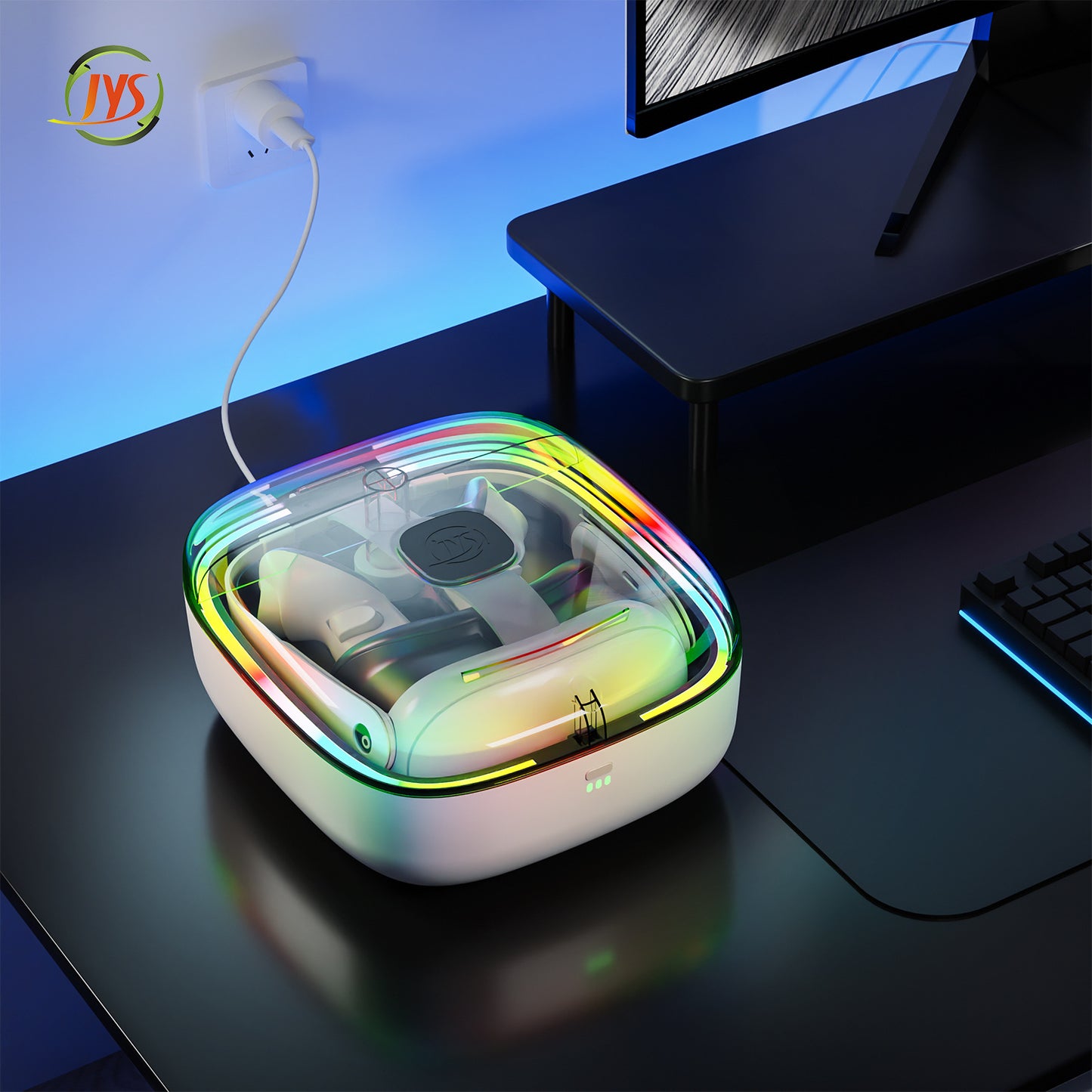 Meta Quest 3 Controller Charging Dock with 4 Rechargeable Batteries | Smart Charging Station for Quest 3/3S VR Headset Accessories | LED Indicator, Overcharge Protection