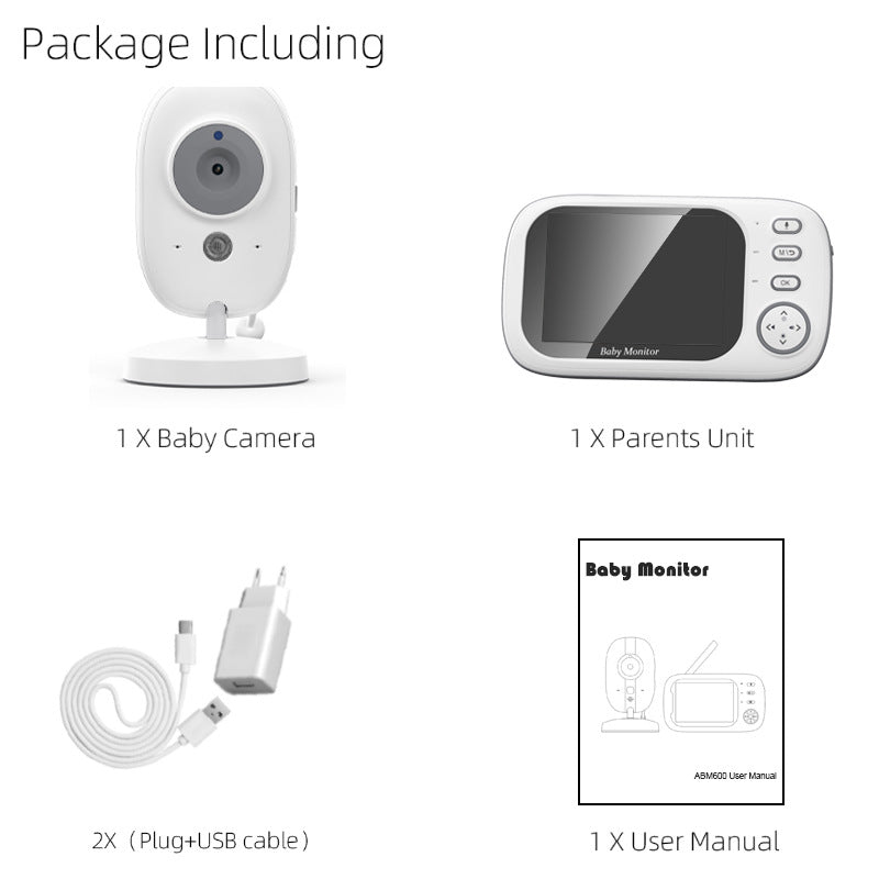 Baby360 3.5-Inch Baby Monitor – Night Vision, Two-Way Audio, Long Range