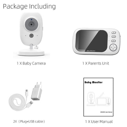Baby360 3.5-Inch Baby Monitor – Night Vision, Two-Way Audio, Long Range