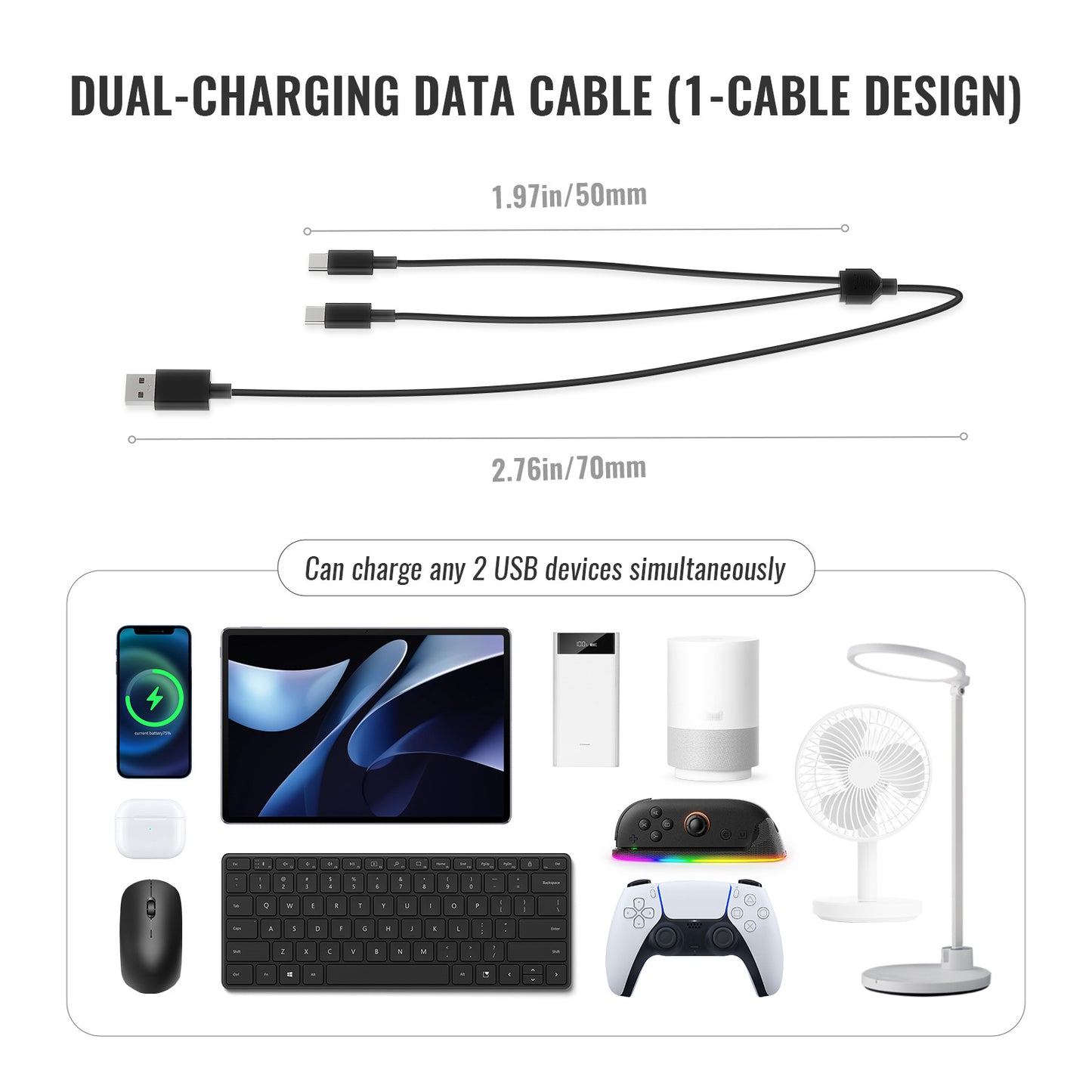 Nintendo Switch 2 Joy-Con Charging Mouse Dock | RGB LED Charging Station with Wireless Optical Mouse | Rechargeable NS2 Controller Dock with RGB Lighting [2025 New Version]