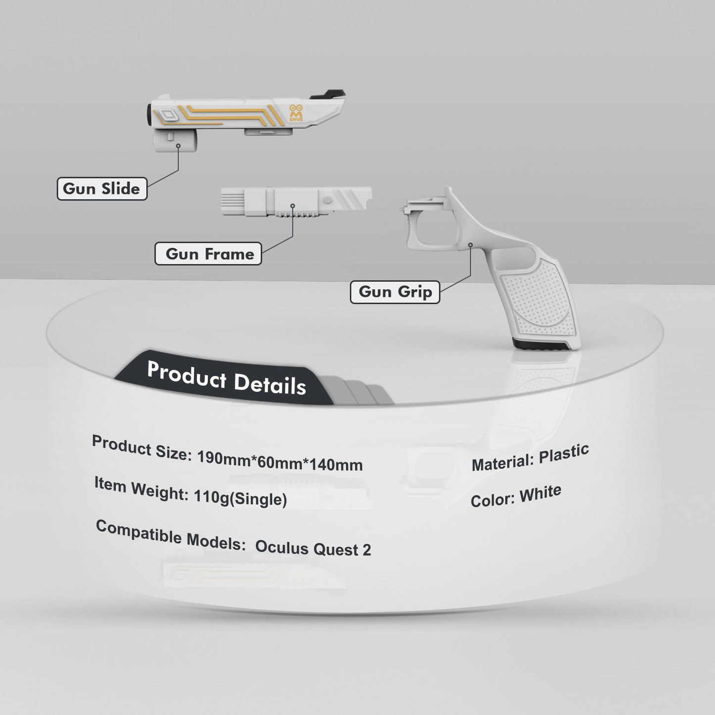 AMVR Suitable for Quest 2 all-in-one physical gun game virtual space handle hand holding gun experience feeling