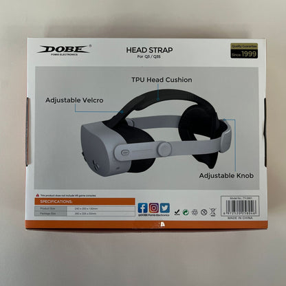 "Meta Quest 3/3S Comfort Replacement Head Strap - Adjustable VR Headband with Enhanced Padding (Black/White) | 10.3×2.2×8.2in | 10.8oz | ABS+Sponge Design for Oculus Quest 3"
