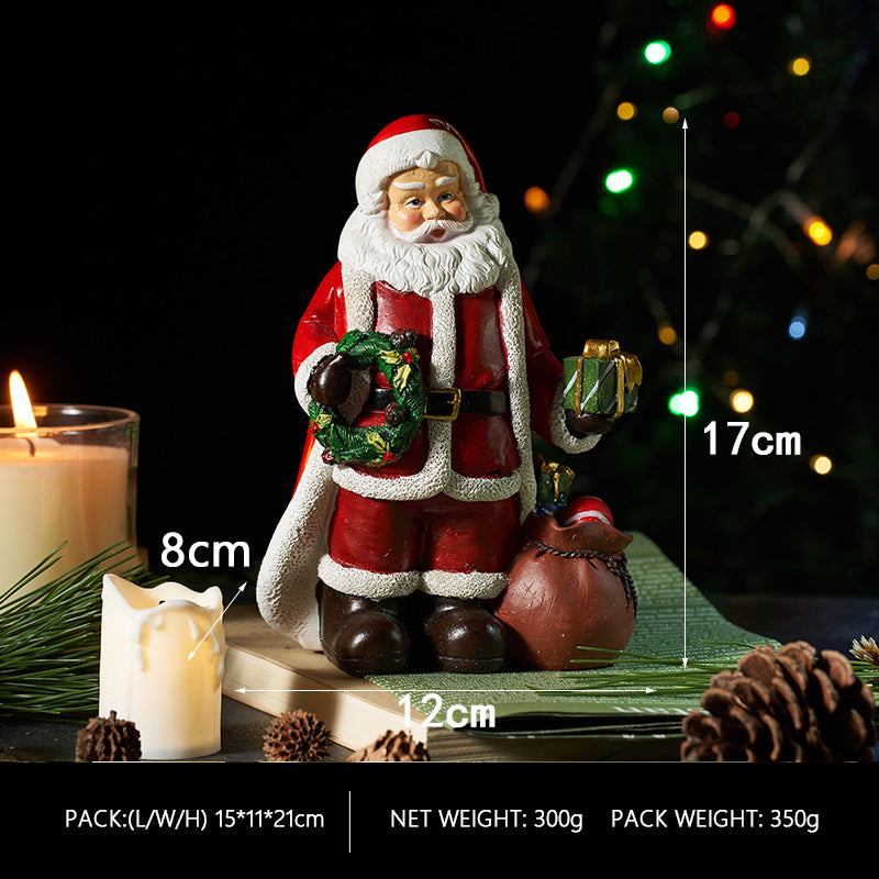 est-Selling Santa Claus Plush Figurine - Christmas Decoration, Gift, and Resin Santa Claus Decorative Atmosphere Ornament