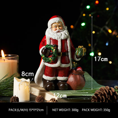 est-Selling Santa Claus Plush Figurine - Christmas Decoration, Gift, and Resin Santa Claus Decorative Atmosphere Ornament