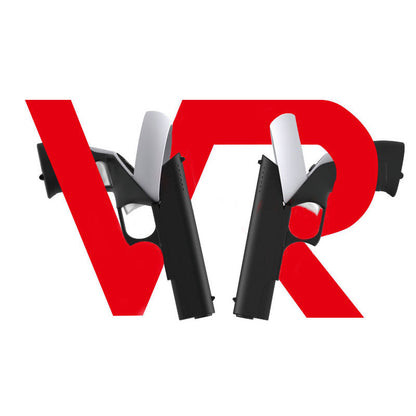 "Oculus Quest 2 VR Gun Stock (2nd Gen) - Dual Controller Shooting Accessory for FPS Games | Realistic Rifle Feel (11.2×3.1×6.3in) | Lightweight 11.1oz ABS Design | Includes 2 Stocks - Official Style"