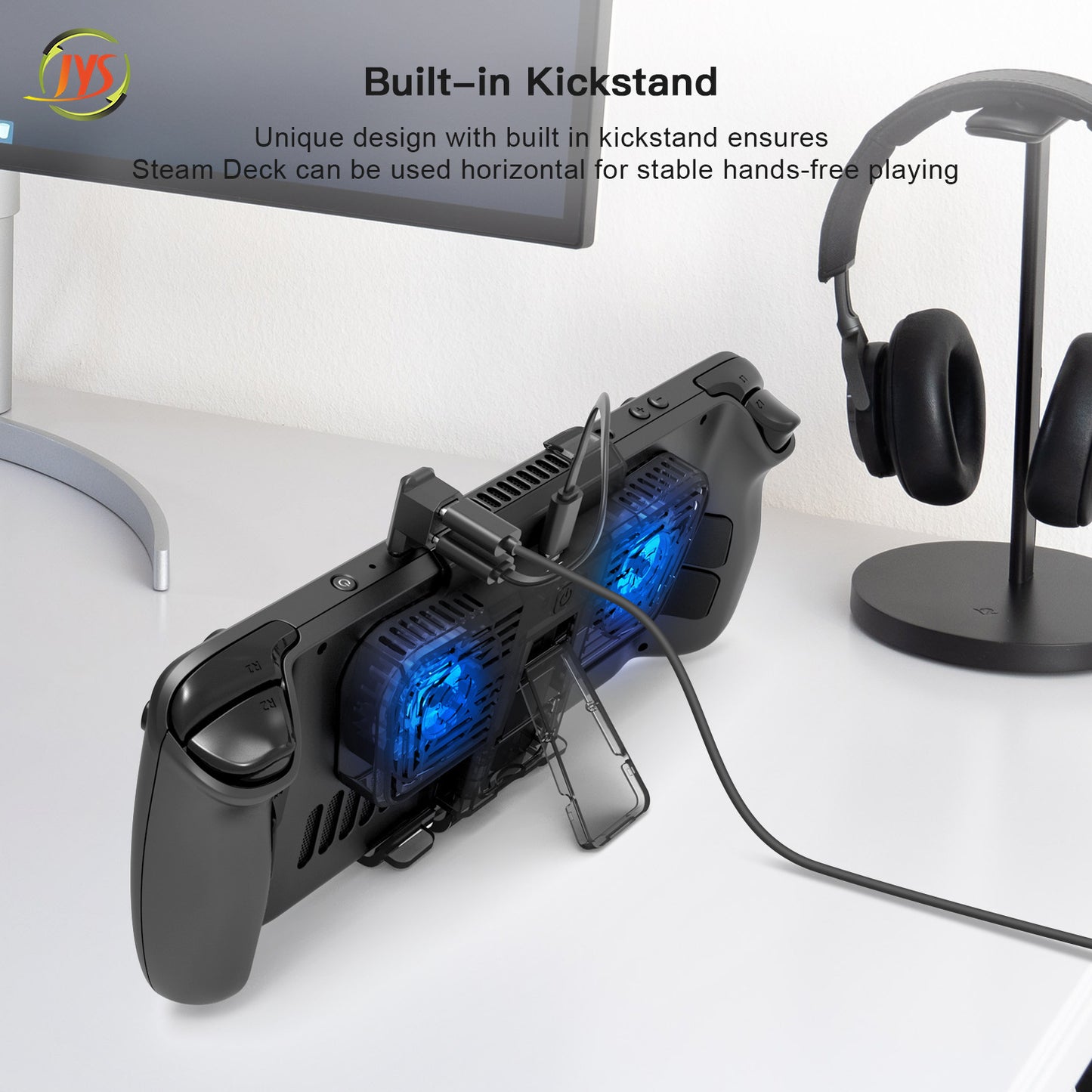 (Headline) 🚨 Stop Overheating, Start Dominating! The Ultimate 6-LED Cooling Dock for Steam Deck & Switch OLED
