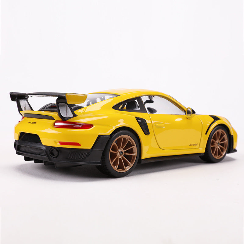 Porsche 911 GT2 RS 1:24 Scale Die-Cast Alloy Supercar Model – Limited Edition Collectible Racing Car Replica with Display Stand, Perfect Gift for Car Enthusiasts & Kids