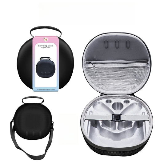 Meta Quest 3 VR Glasses Storage Bag - Portable Case for VR Headset and Controllers, Shockproof and Scratch-Resistant, VR Accessories Pouch