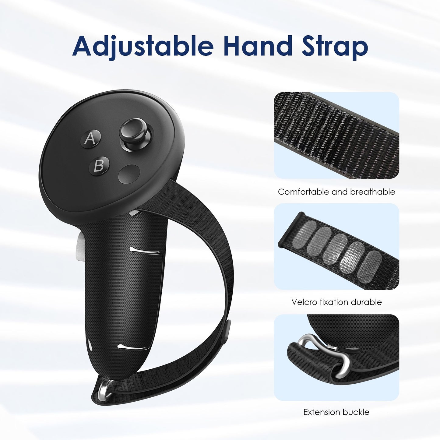 Upgraded Controller Grips Protector Compatible with Oculus/Meta Quest 3/3S, Non-Slip Handle Cover with Battery Opening, Accessories Made for Meta