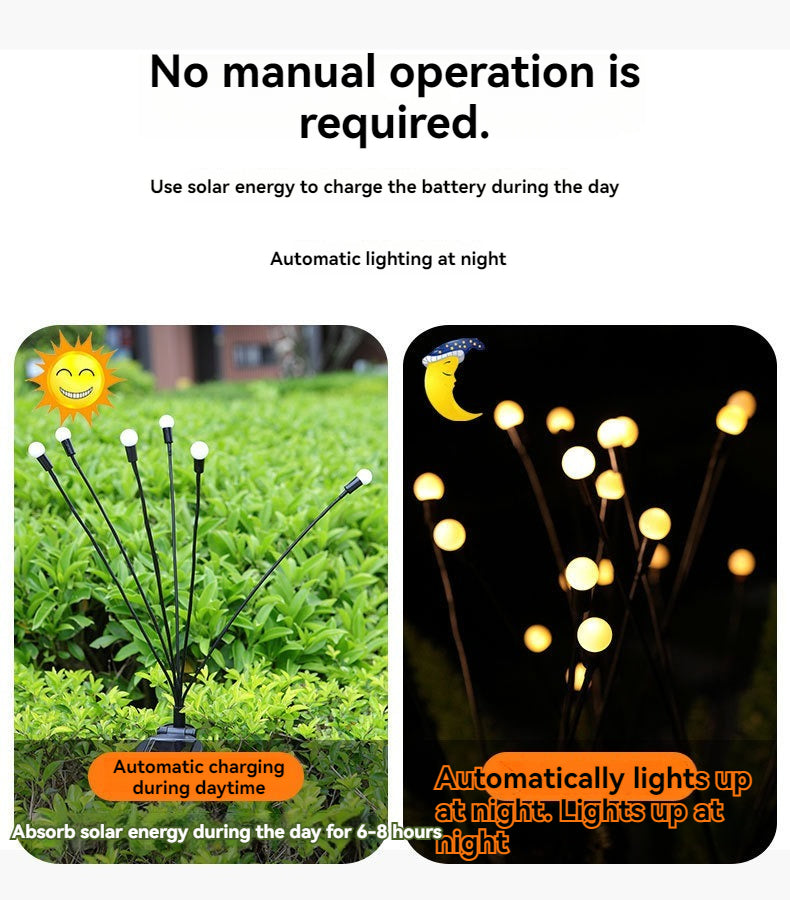 Solar Firefly Lights | Outdoor Waterproof Swaying Garden & Halloween Party Decor