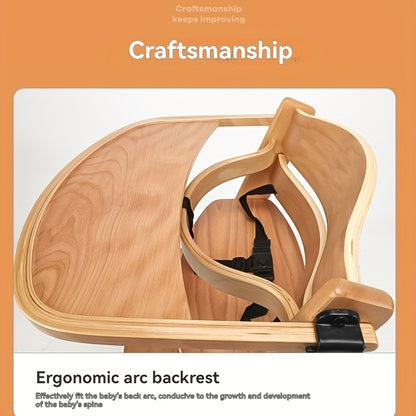 Baby360 GRO 3-in-1 Wooden Highchair – Adjustable Baby to Big Kid Chair (6 Months to 10 Years)