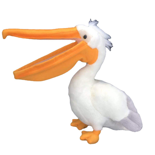 Simulated Long Mouth Personalized Bird Plush Toy with Fish and Pelican Plush Toy - Unique Big Mouth Duck Gift