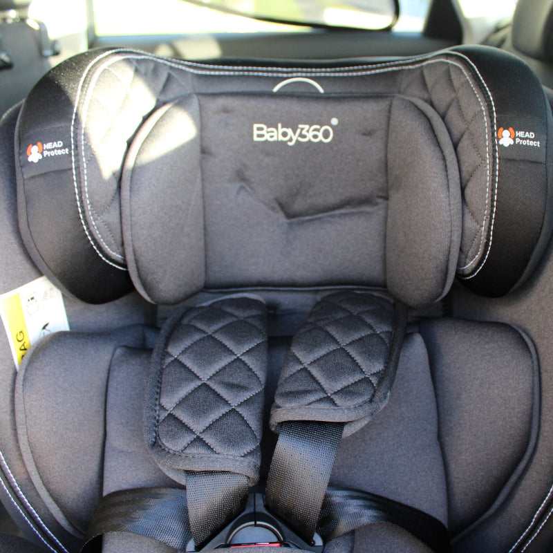 Baby360 SPIN 360° Rotating Car Seat for Newborn to 12 Years – ISOFIX, Booster Seat, Reclining, Side Protection