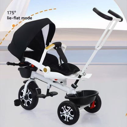 Baby360 FLEXI 6-in-1 Kids Tricycle Stroller – Reclining Seat, Swivel Handle, Sunshade & Basket