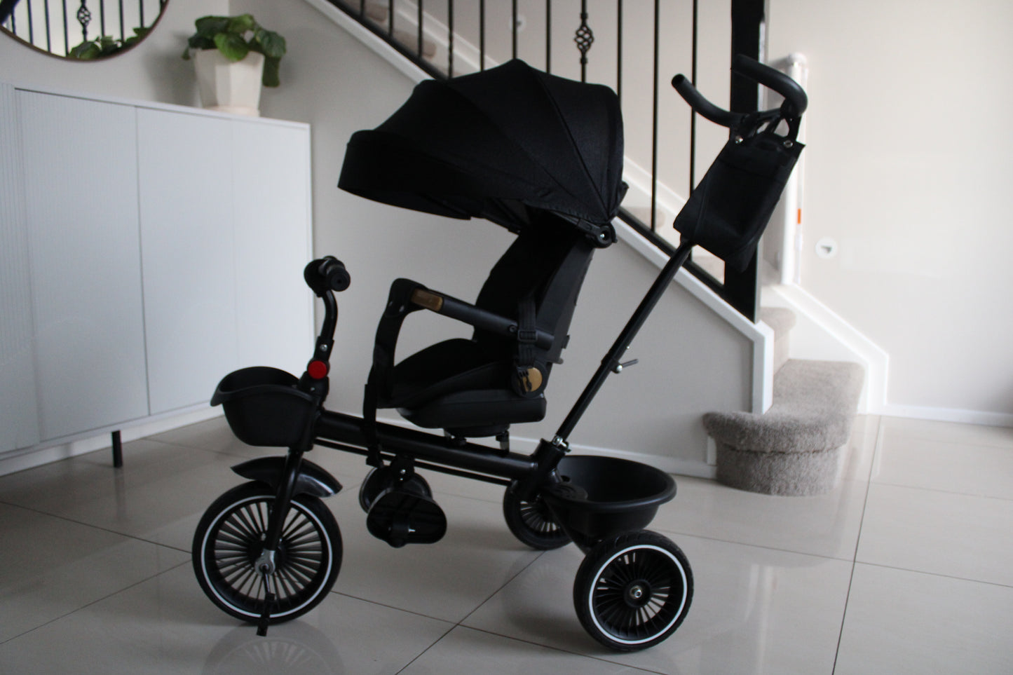 Baby360 FLEXI 6-in-1 Kids Tricycle Stroller – Reclining Seat, Swivel Handle, Sunshade & Basket
