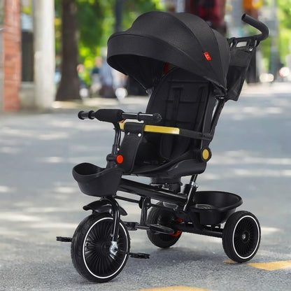 Baby360 FLEXI 6-in-1 Kids Tricycle Stroller – Reclining Seat, Swivel Handle, Sunshade & Basket