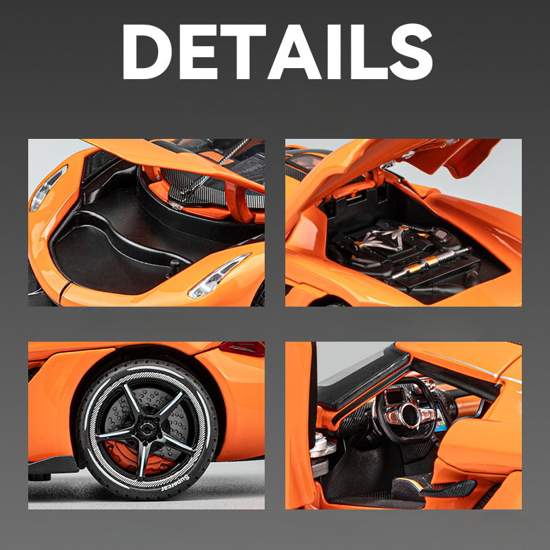 Koenigsegg 1:24 Scale Die-Cast Alloy Supercar Model Toy - Collectible Sports Car for Kids & Adults, Perfect Gift for Boys & Car Enthusiasts