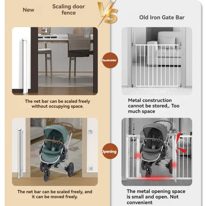 Baby360 GUARD Safety Gate – Retractable Mesh Barrier for Babies & Pets, 180cm Wide Coverage