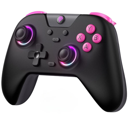 Wireless Gaming Controller for PC, Steam, Switch, iOS and Android, Wireless Gamepad with Ergonomic Design, Black