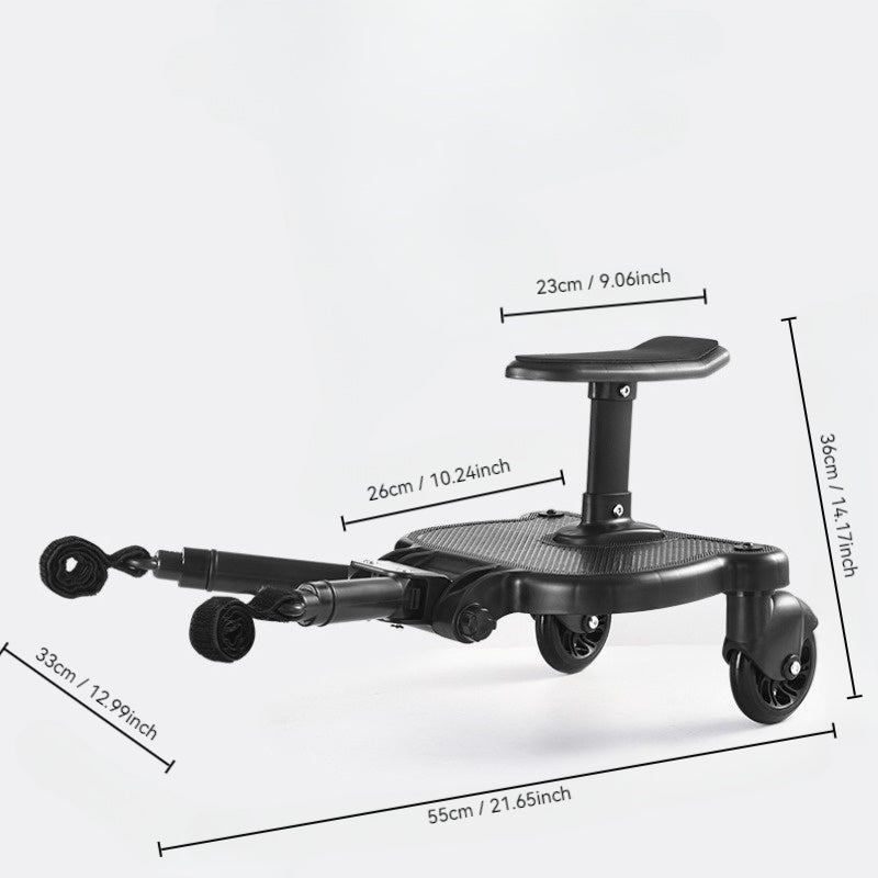 Baby360 ROVER Stroller Board with Detachable Seat – Universal Ride-On Buggy Board for Toddlers (Up to 25kg)
