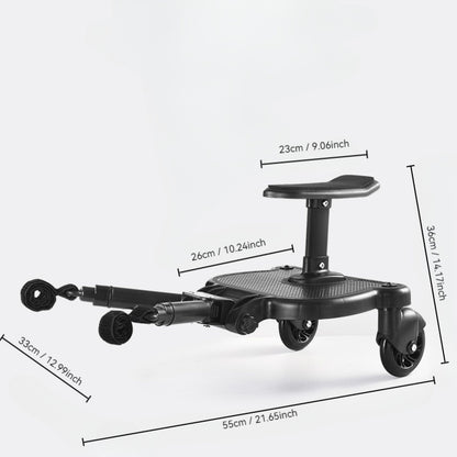 Baby360 ROVER Stroller Board with Detachable Seat – Universal Ride-On Buggy Board for Toddlers (Up to 25kg)