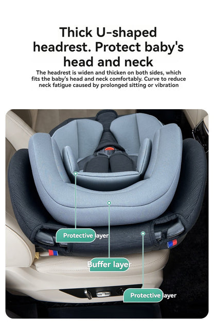 Baby360 SPIN 360° Rotating Car Seat for Newborn to 12 Years – ISOFIX, Booster Seat, Reclining, Side Protection