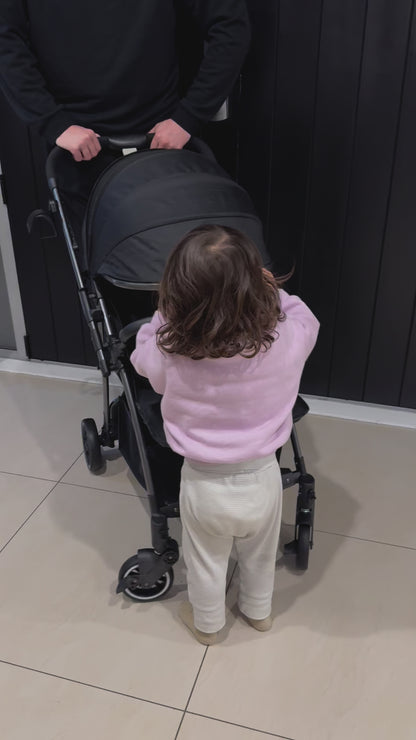 Baby360 FLOW Lightweight Baby Stroller – Foldable, Reversible Seat, Sun Canopy (Newborn to Toddler)