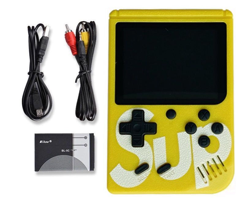 Handheld Sup Mini Game Console with 400 Games - Super Mario, Russian Fast, Single and Double Player Options