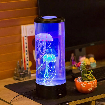 Large LED Jellyfish Lamp - Multicolored Ambient Night Light with Remote Control