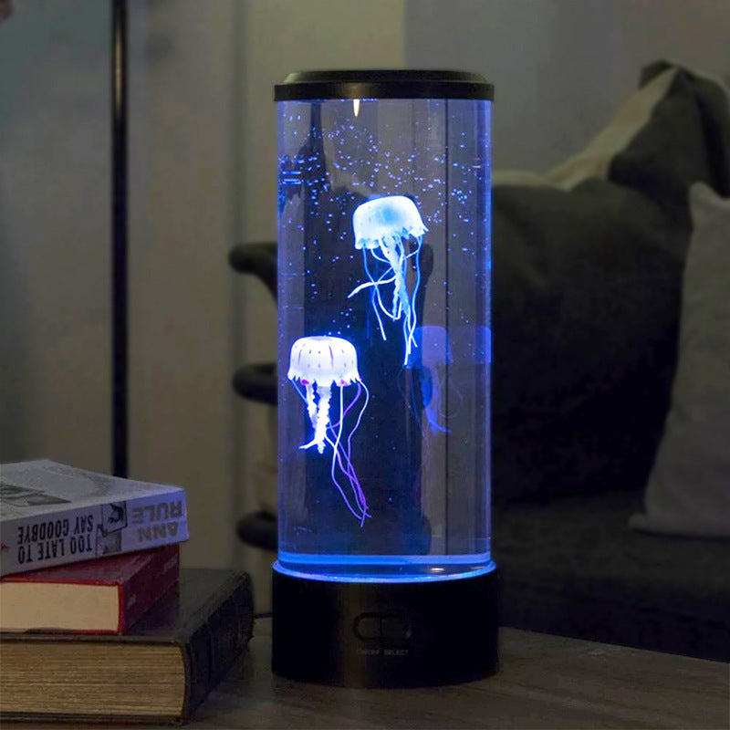 Large LED Jellyfish Lamp - Multicolored Ambient Night Light with Remote Control