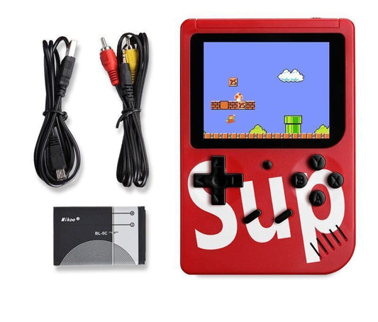 Handheld Sup Mini Game Console with 400 Games - Super Mario, Russian Fast, Single and Double Player Options