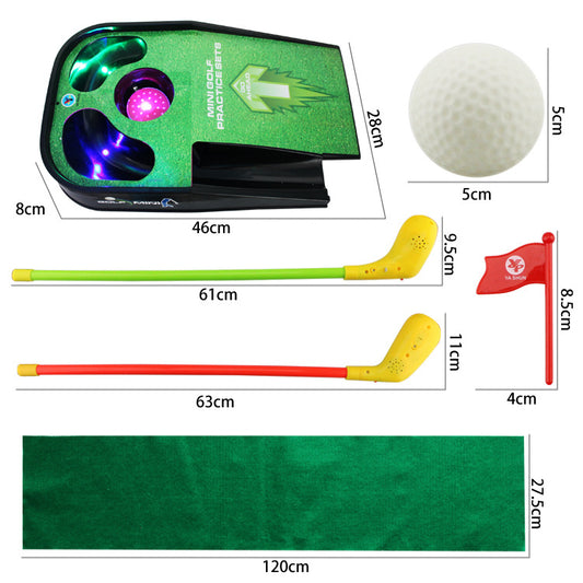 Children's Golf Practice Set with Sound, Light, and Music - Indoor/Outdoor Golf Leisure Parent-Child Sports Toy Kit
