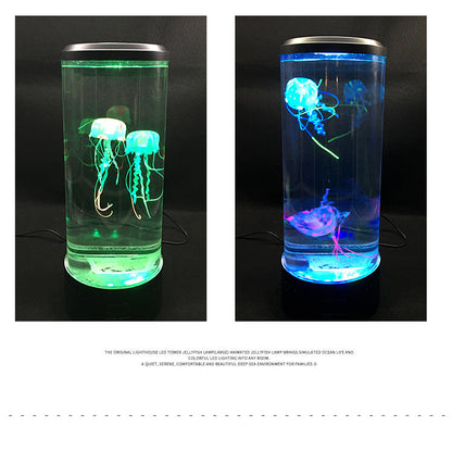 Large LED Jellyfish Lamp - Multicolored Ambient Night Light with Remote Control