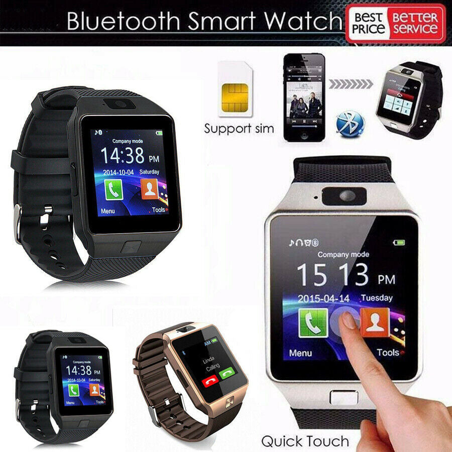 DZ09 Smart Watch: Touch Screen, Heart Rate, Blood Pressure, Sleep Tracker