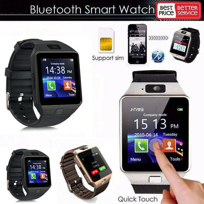 DZ09 Smart Watch: Touch Screen, Heart Rate, Blood Pressure, Sleep Tracker