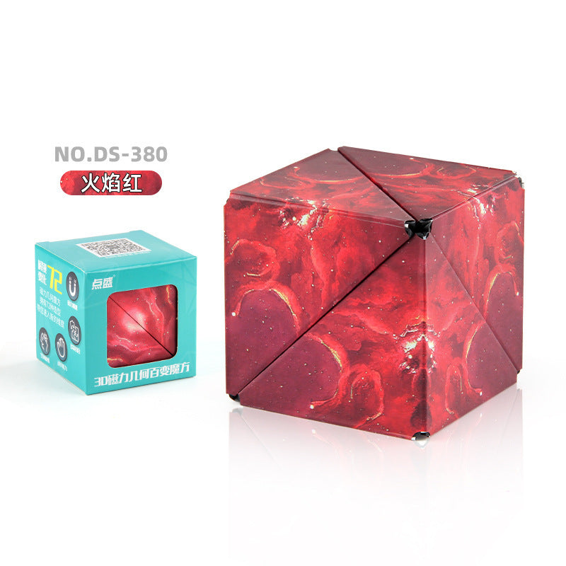 3D Building Blocks Puzzle Toy - Magnetic Stress Relief Fidget Cube