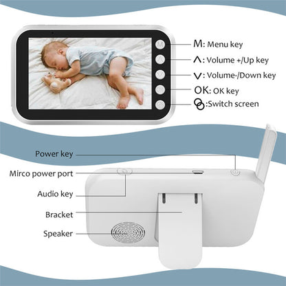 Baby360 Baby Monitor with 4.3-Inch Display, Night Vision & Temperature Alerts