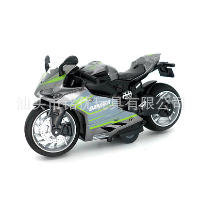 1:12 Red Ducati Alloy Motorcycle Model with Ligh